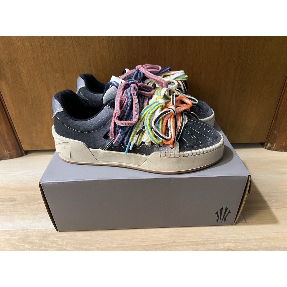 ANTA Kai 1 Style Hela Roots Tribe Shoes Gray Blk Hélà Kyrie Irving Size 9 Men's